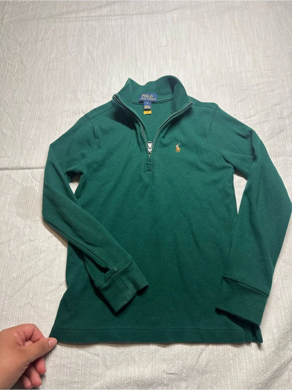 Ralph Lauren Kids Emerald Green Half-Zip Fleece Pullover
